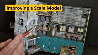 Improving the HO (1/87) Scale Slum Landlord Building | Boomer Diorama ~ # 285