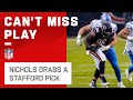 Big Man Bears Down to Steal Stafford's Screen Pass!