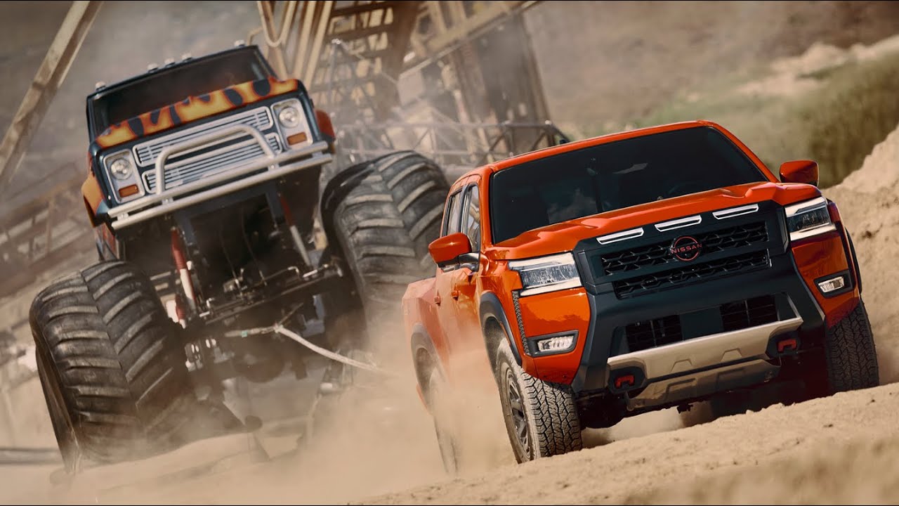 Nissan Frontier | Monster Tow - Watch how a powerful Nissan Frontier pulling a monster truck.