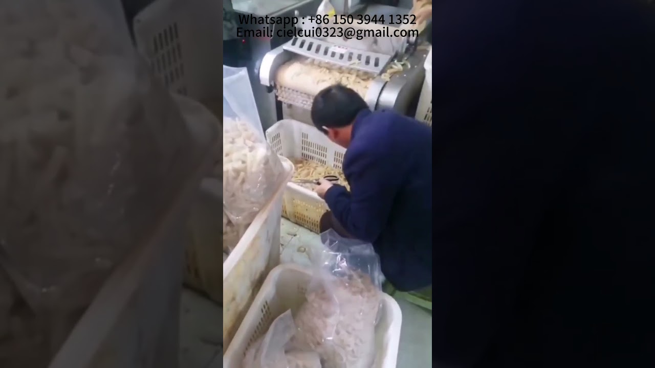 Cut the cooked pork skin into strips machine 