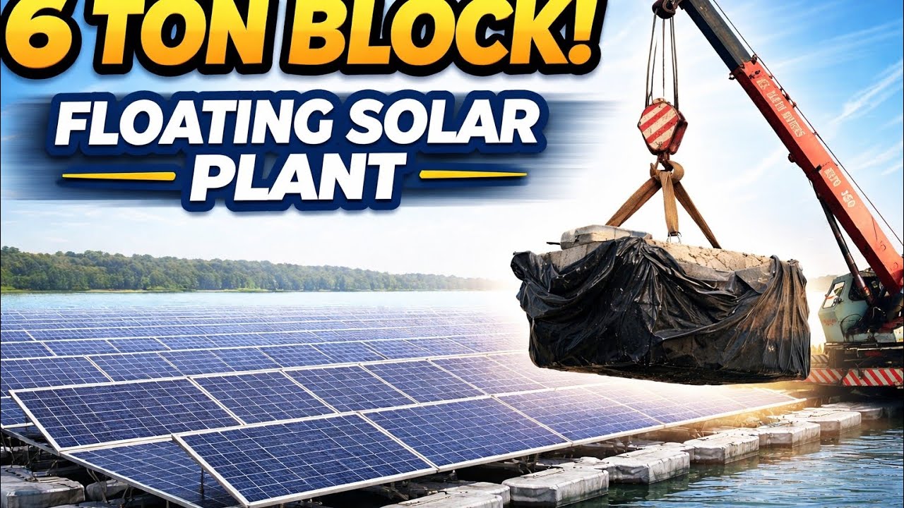 PART 3 OF SHIFTING 6TON BLOCK IN FLOATING SOLAR PLANT