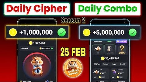 Hamster Kombat Dev Game Daily Cipher 25 February | Hamster Kombat Daily Cipher Code | Daily Combo