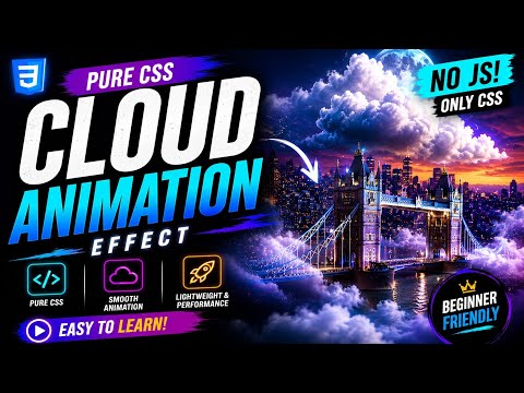 Pure CSS Cloud Animation Effect - CSS Animations
