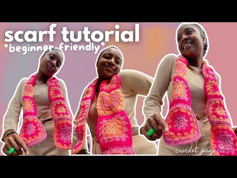 Granny Square Scarf Tutorial *beginners*