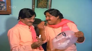 Musuri Krishnamurthy learning Shaving in Saloon Comedy Scenes | Dinesh | Giri Bale Kannada Movie