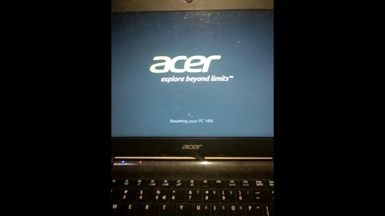How To Factory Reset Acer Laptop Youtube
