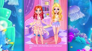 Mermaid Princess Love Story Dress Up & Salon Game screenshot 2
