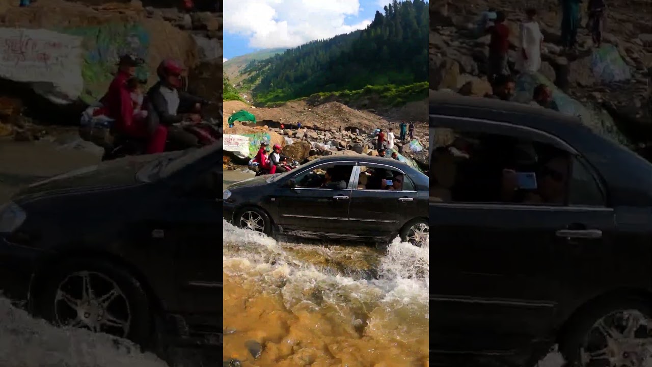 Naran Kaghan | shorts | Car river crossing | Amazing | Naran Today | Naran Kaghan update | Romentic