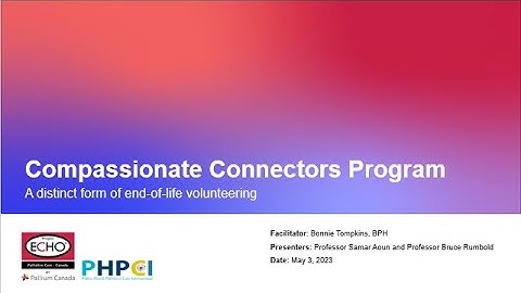 Compassionate Connectors Program: ECHO Standalone