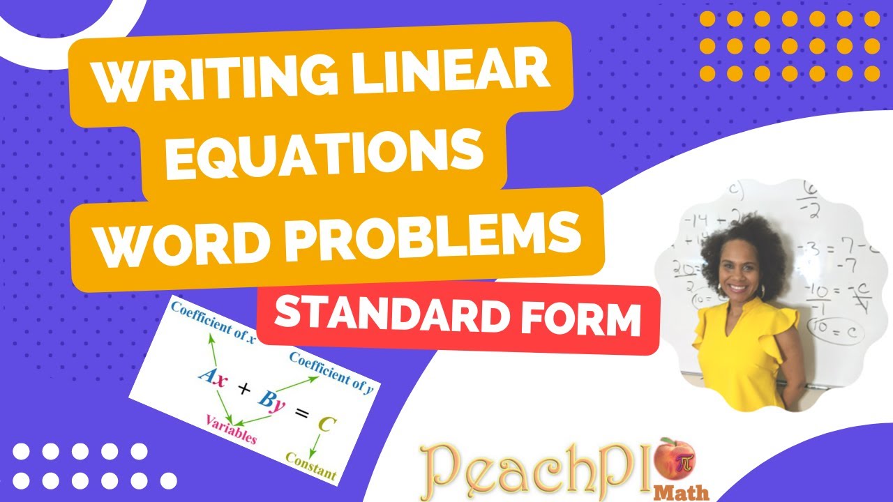 Linear Equations Word Problems Standard Form YouTube