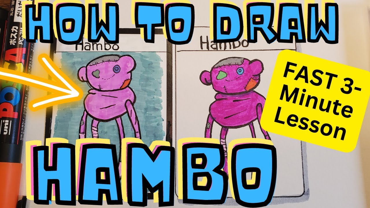 Hambo - The Fastest Way to Learn How to Draw Hambo from Adventure Time - 3 min. lesson