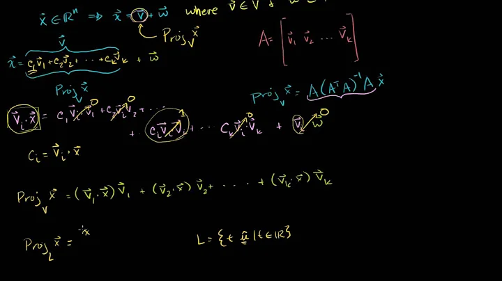 125 Lin Alg  Projections onto subspaces with orthonormal bases