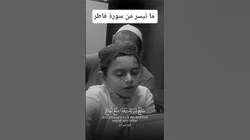 وما يستوي البحران ، ما تيسر من سورة فاطر #quran #$$$