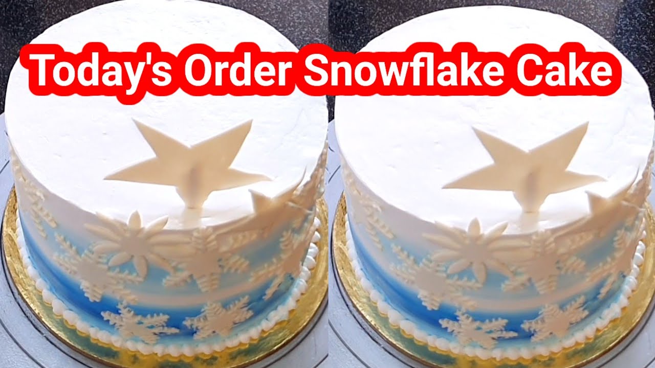 Today's Order 1_Kg Winter Frozen Snowflake Cake || Snowflake Cake Decorating Idea || Fondant Topper