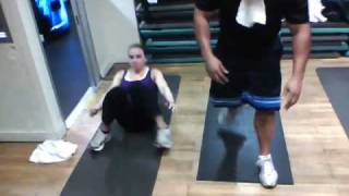 Indoor boot camp - ninja rollup to burpee