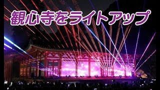 大阪・河内長野の観心寺が鮮やかにライトアップ