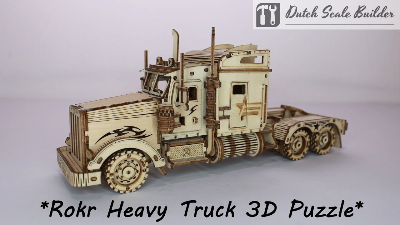 ROKR Heavy Truck MC502 Robotime wooden 3D puzzle. Complete and fast