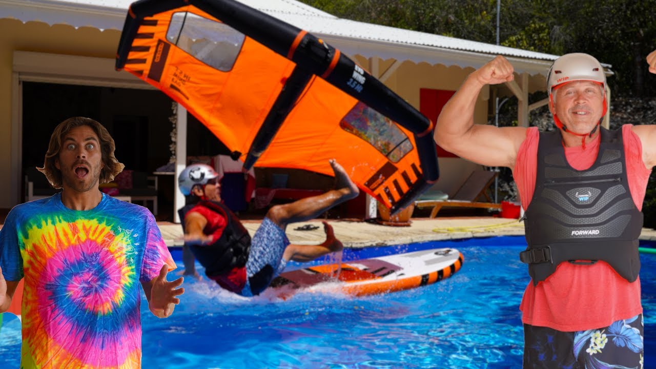 ON APPREND LE WINGFOIL À NOTRE PAPA (VV la star) Gwada Ep.4