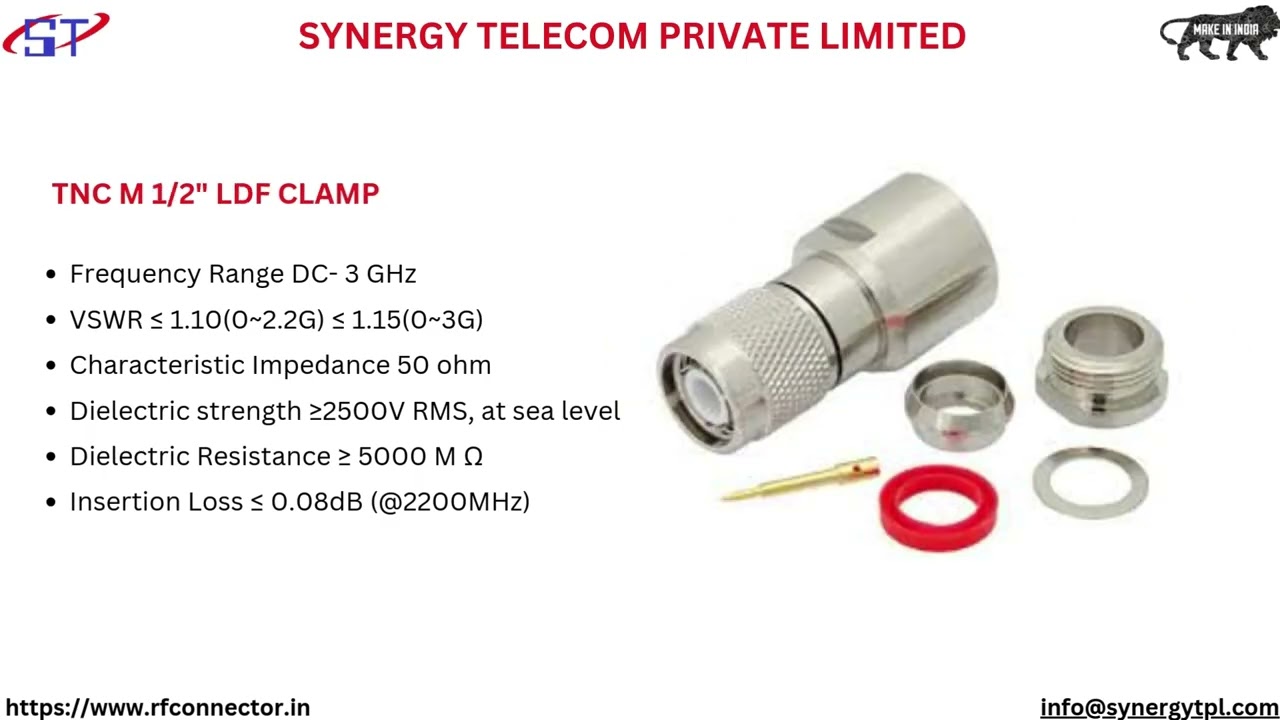 Explore Synergy Telecom’s RF TNC Connectors: Durable, Reliable, and High-Performance!