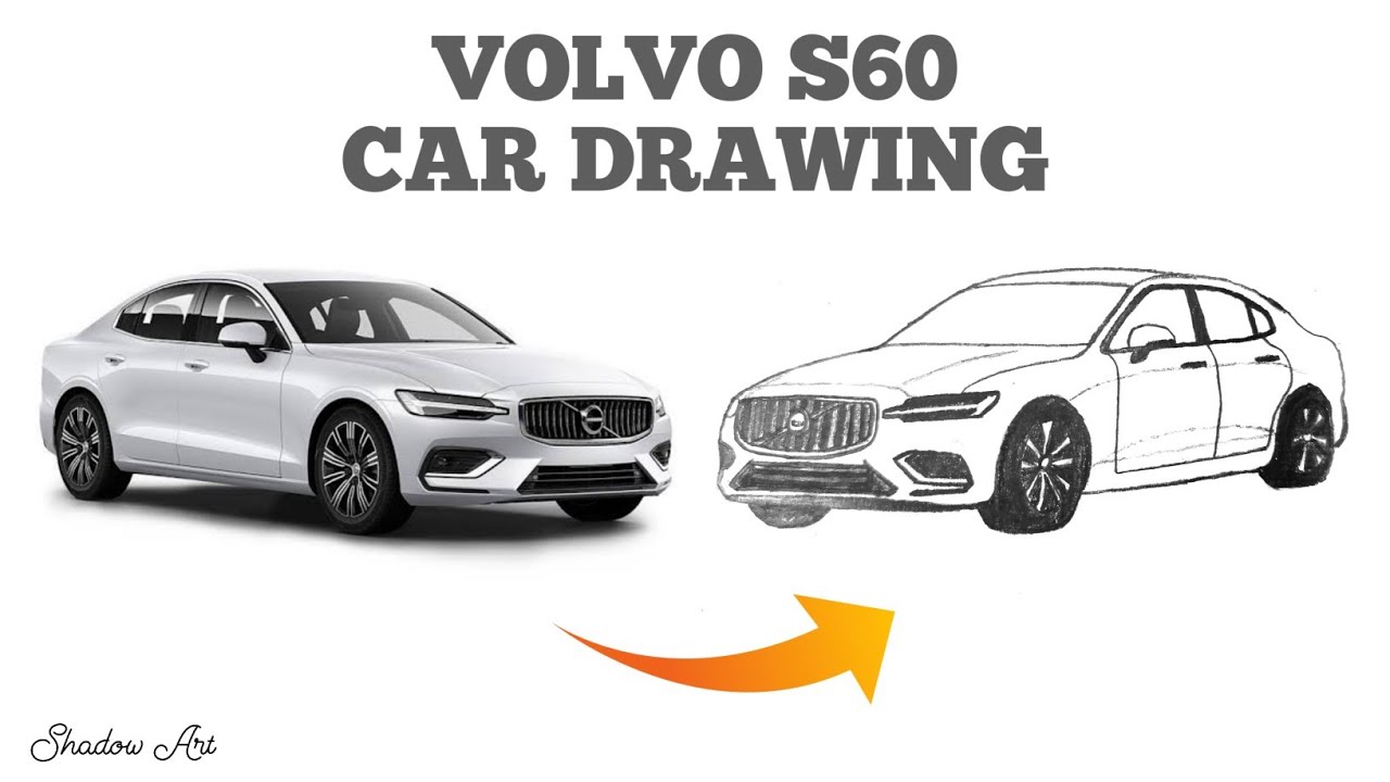 Volvo S60 car drawing volvo S60 top model draw step by step draw
