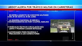 🚨 ARDOT ALERTA POR AUMENTO DE TRÁFICO MILITAR EN ARKANSAS