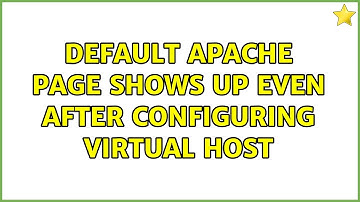 Ubuntu: Default Apache page shows up even after configuring virtual host (2 Solutions!!)
