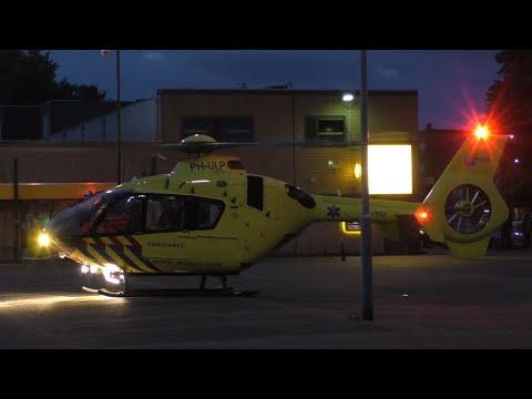 Politie, Ambulance en Traumahelikopter met spoed naar en van een Medische Noodsituatie in Oss