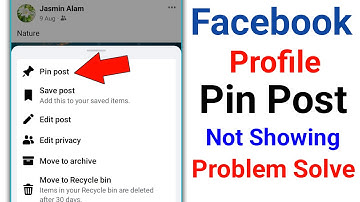 Facebook Profile Pin Post Option Not Showing। Fix Pin Post Option Not Showing On Facebook Profile
