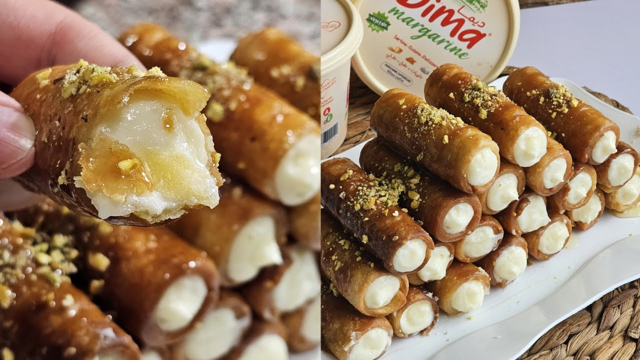 معسلات رمضان2024: حلوة المخاخ الجزائرية قنبلة في البنة مقرمشين ومنبلين محشيين بكريمة رطبة بدون بيض🇩🇿