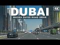 Driving on Sheikh Zayed Road Dubai 4k