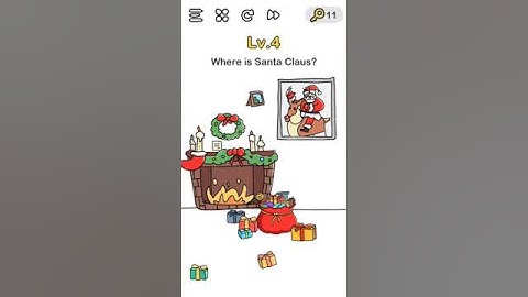 Brain Out Finding Santa level 4 Where is Santa Claus?
