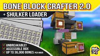 Bone Block Crafter with Shulker Loader | Minecraft Bedrock