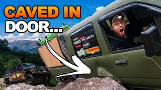 CHEAP 4WD CHALLENGE reunion! Daryl vs Pony on INSANE 4WD tracks! Panel & ROOF damage, mods & more!