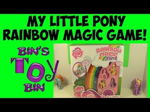 Bin Vs. Jon: My Little Pony RAINBOW MAGIC GAME! Review by Bin's Toy Bin - YouTube