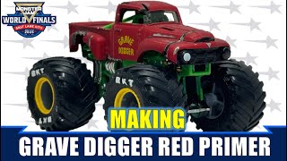 Making Grave Digger Red Primer | Monster Jam Customs (WF 24 Replicas)