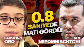 10 YAŞINDAKİ ÇOCUK MATI SADECE 0.8 SANİYEDE GÖRDÜ | Nepomniachtchi vs Faustino Oro