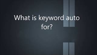 What is keyword auto  for | C Programming Interview Questions