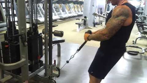 Rope hammer Curls with a Drop Set, also completed a Full Marathon that Morning, lol