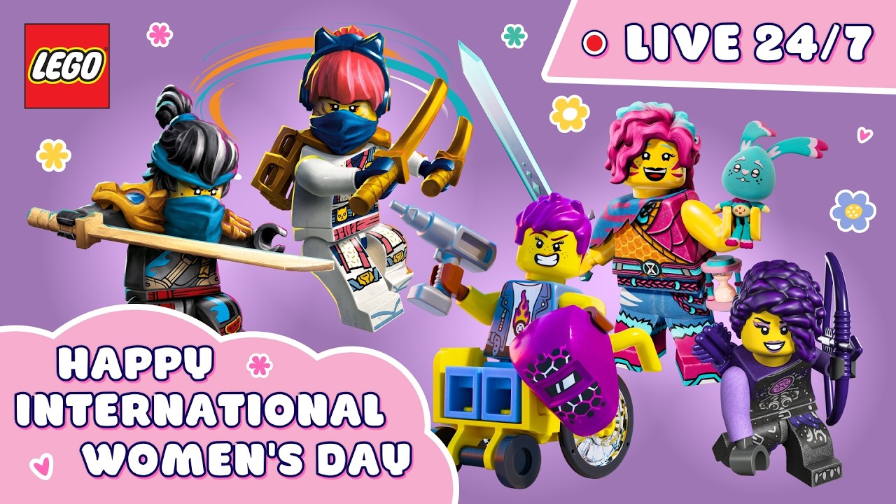 🔴 LIVE LEGO Girl Power Cartoon Marathon! 🌟💜 International Women’s Day 2026 🎉