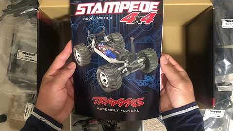 Traxxas Stampede 4x4 Kit Build Part 1 Unbox content what is in the box