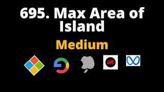 695. Max Area of Island | Leetcode Medium | DFS / BFS Graphs