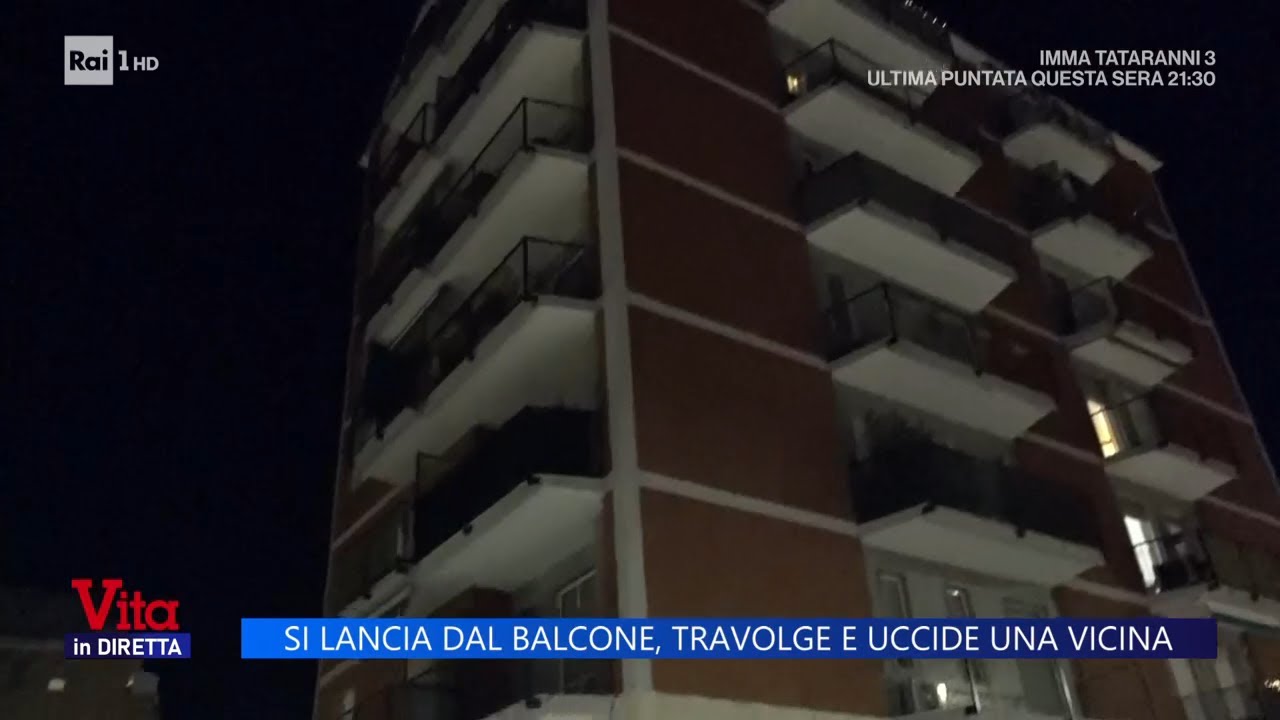 Si lancia dal balcone, travolge e uccide una vicina - Vita in diretta 15/09/2025