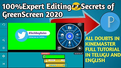 How to make social media Green screen Lower third editing/kinemaster video editing in telugu 2020