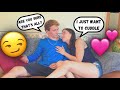 RANDOMLY CUDDLING MY BOYFRIEND TO SEE HOW HE REACTS!! *Cute Reaction*