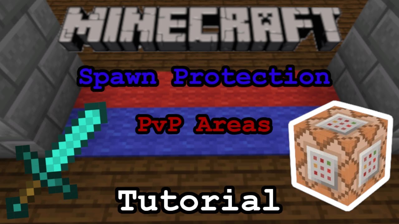 Minecraft Spawn Protection And Pvp Areas Command Block Tutorial Xbox One Ps4 Windows 10 Mcpe Youtube