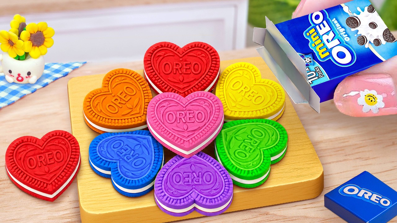 💙Best of Rainbow OREO Heart Cake💙Fantastic Miniature Chocolate Cake Ideas | Mina Sweet Baking
