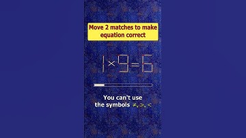 Fix the equation 1x9=6 by moving 2 sticks #shots #puzzles #logicpuzzles #mathspuzzle #hindipuzzles