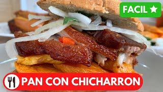 🇵🇪 PAN CON CHICHARRON | DESAYUNO PERUANO | BUENAZO