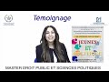 Tmoignage  master droit public et sciences politique  fsjesagdal