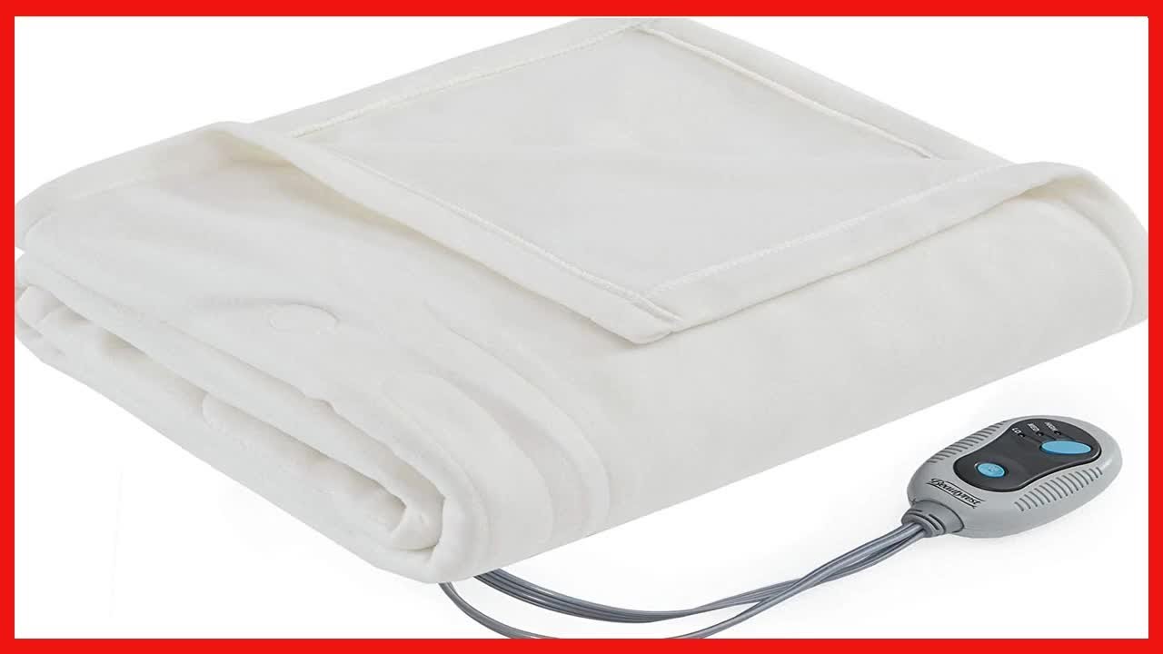 Beautyrest Fleece Electric Blanket Heated Throw Wrap Super Soft